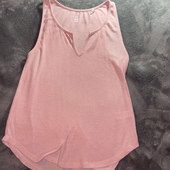Pink V-Neck Tank - Picture 1 of 3